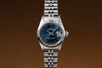 2001 Rolex Ladies DateJust 79174 Blue Roman Numeral Dial