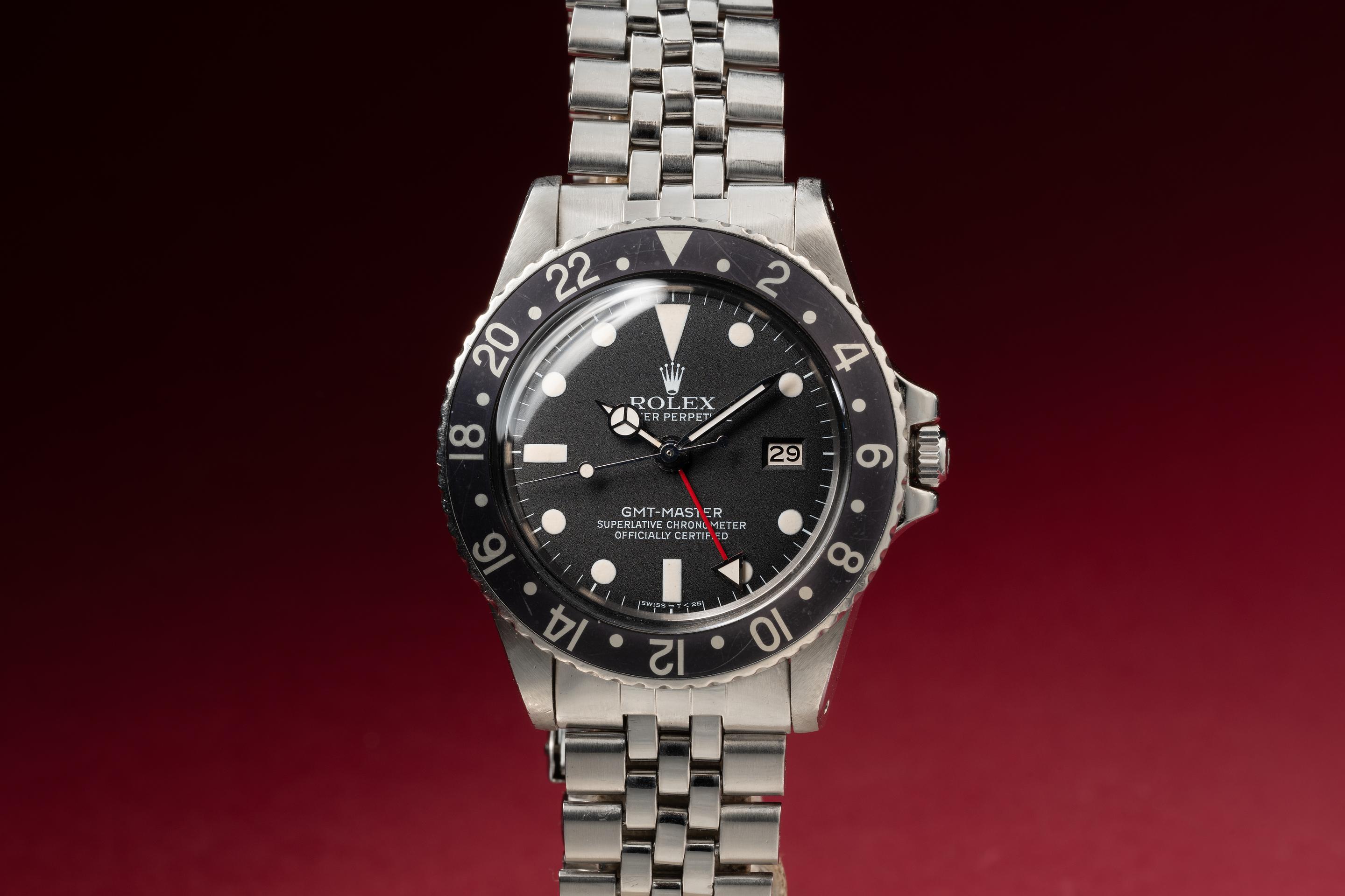 1978 Rolex GMT-Master 1675 Black Bird Tropical Watch