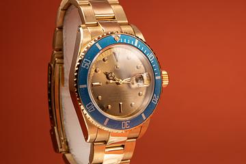 1985 Rolex 18K YG Submariner 16808 with Tropical Nipple Dial with