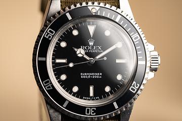 1989 Rolex Submariner 5513 with Box and Service Papers | Tropical