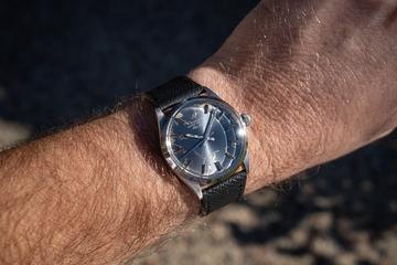 1970 Rolex Air-King 5500 Blue grey Tropical Lightning Dial 