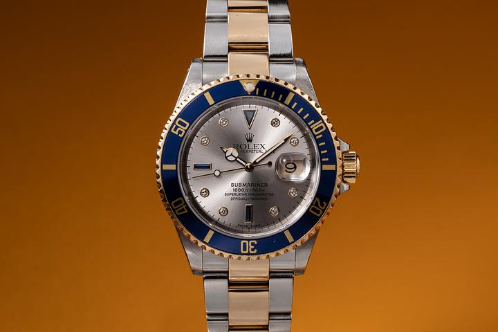2001 Rolex Two-Tone Submariner 16613 Silver Dial with Box and Papers ...