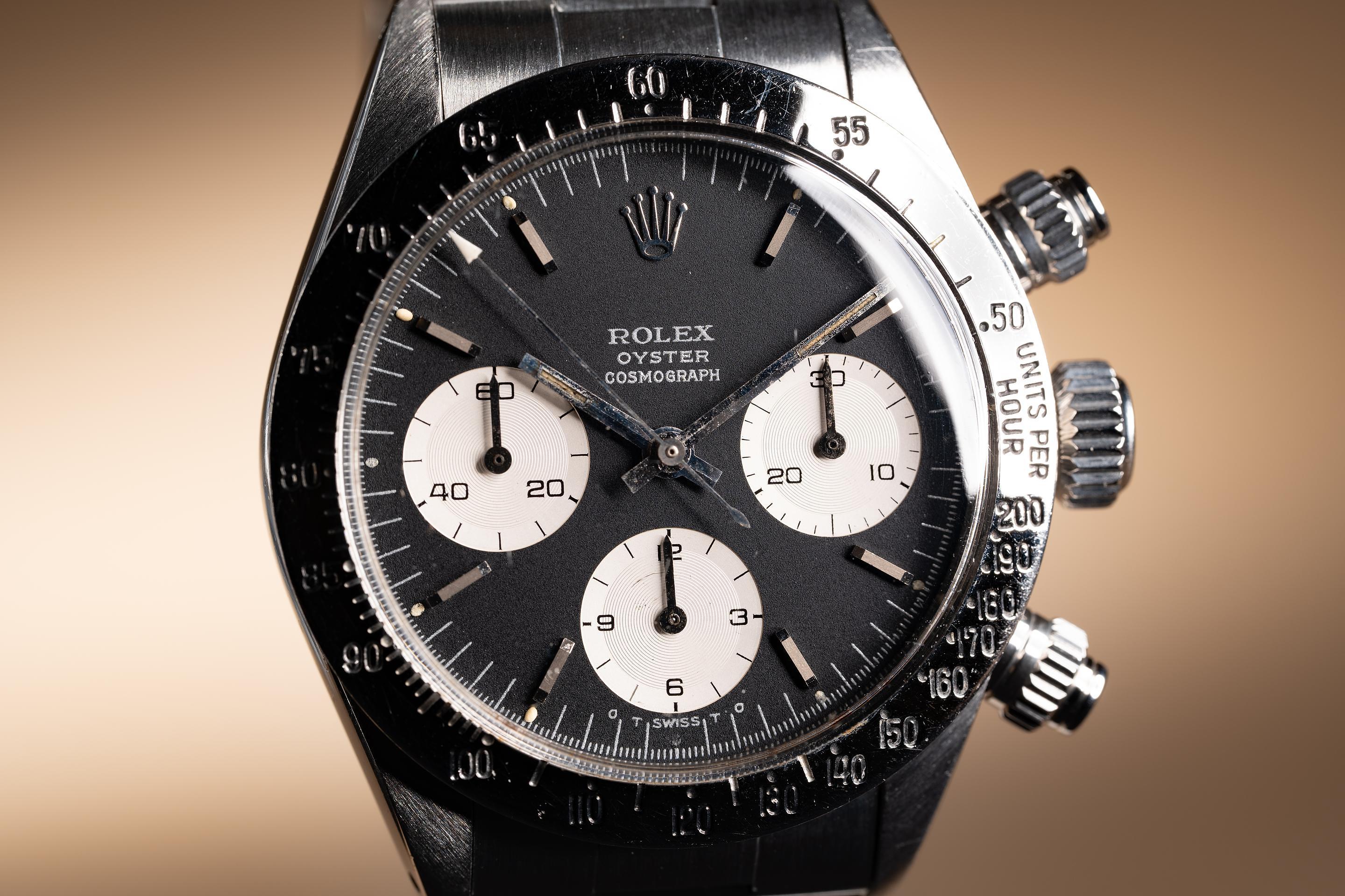 1974 Rolex Daytona 6265 Black All Silver Print Sigma Dial