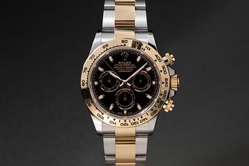 2021 Rolex Two-Tone Daytona 116503 Black Dial with Box & Papers