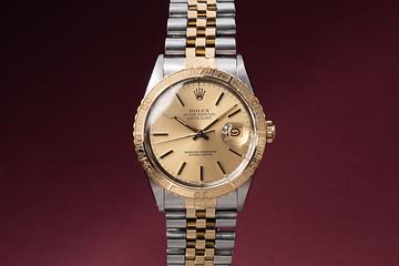 1987 Rolex Two-Tone DateJust Turn-O-Graph 16253 Champagne Dial with RSC 