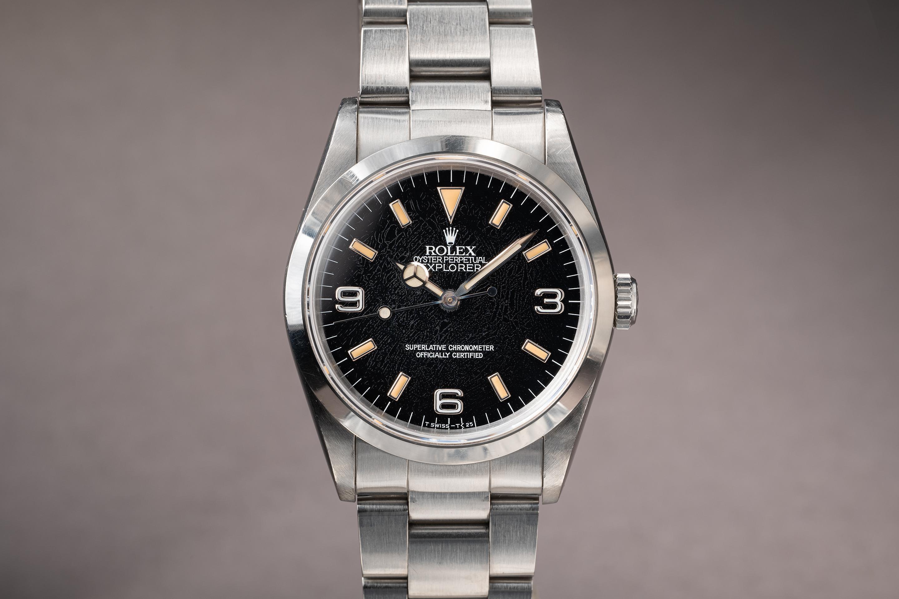 1991 Rolex Explorer 14270 Tritium Spider Dial with Papers