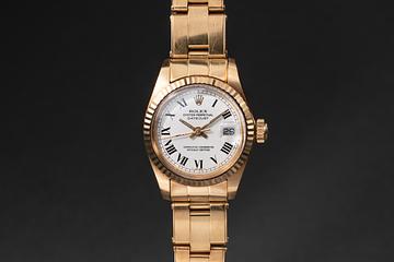 1979 Rolex 18K YG Ladies DateJust 6917 White Roman Numeral Dial